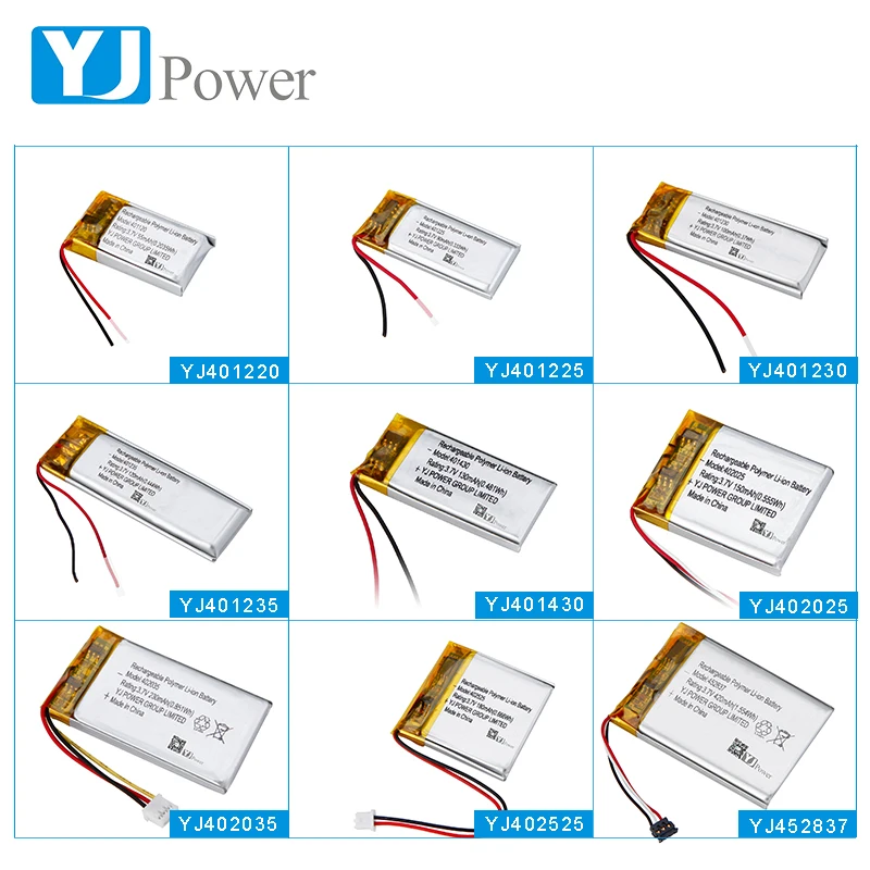 Rechargeable YJ Lithium Polymer Battery 3.7v 401120 45 mAh Lithium Polymer Battery for Beauty massager