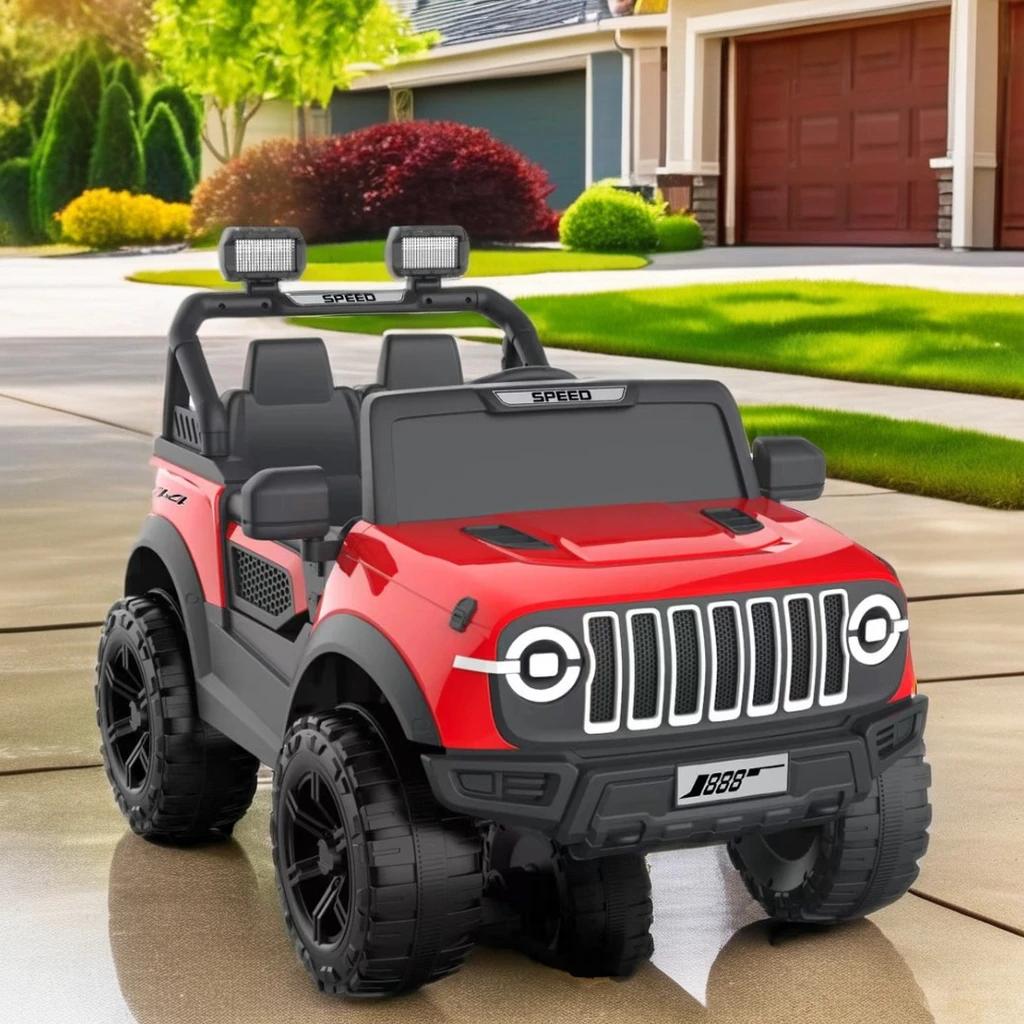 Unisex 2-Seater Kids Ride-On Electric 4X4 Off-Road Powerwheel Car Parent Remote Control Battery Powered Truck 2-8 year olds year