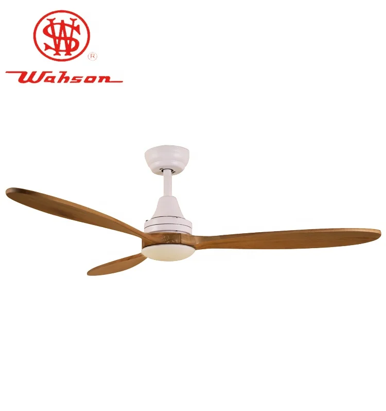 Wahson 52 Inch Pretty DC Motor Fan S52-407 Ceiling Fan with Lights Best Price Solid Wood Blade & Glass Shade Energy Saving