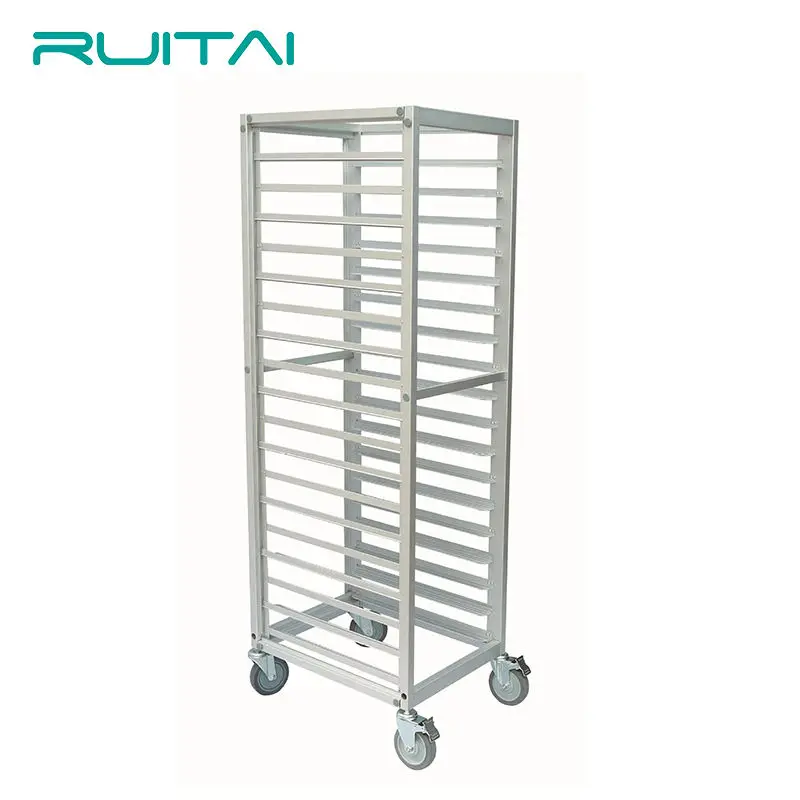 Stainless steel rack trolley 15/16 layers cart car baking tray oven pan drying sheet food grade trolley bakery kitchen equipment