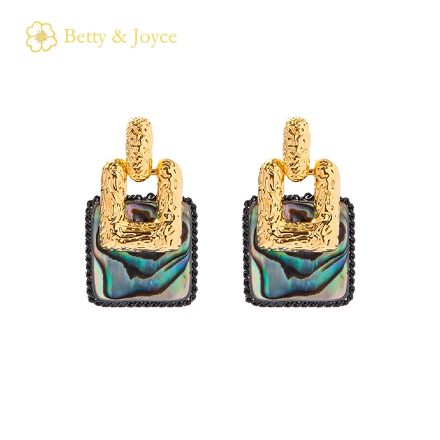 TOP Hot-Selling Style Abalone 2023 Fashion 18K Gold Fine Jewelry Earrings Women Fashion Jewelry Earrings Set Abalone Earrings