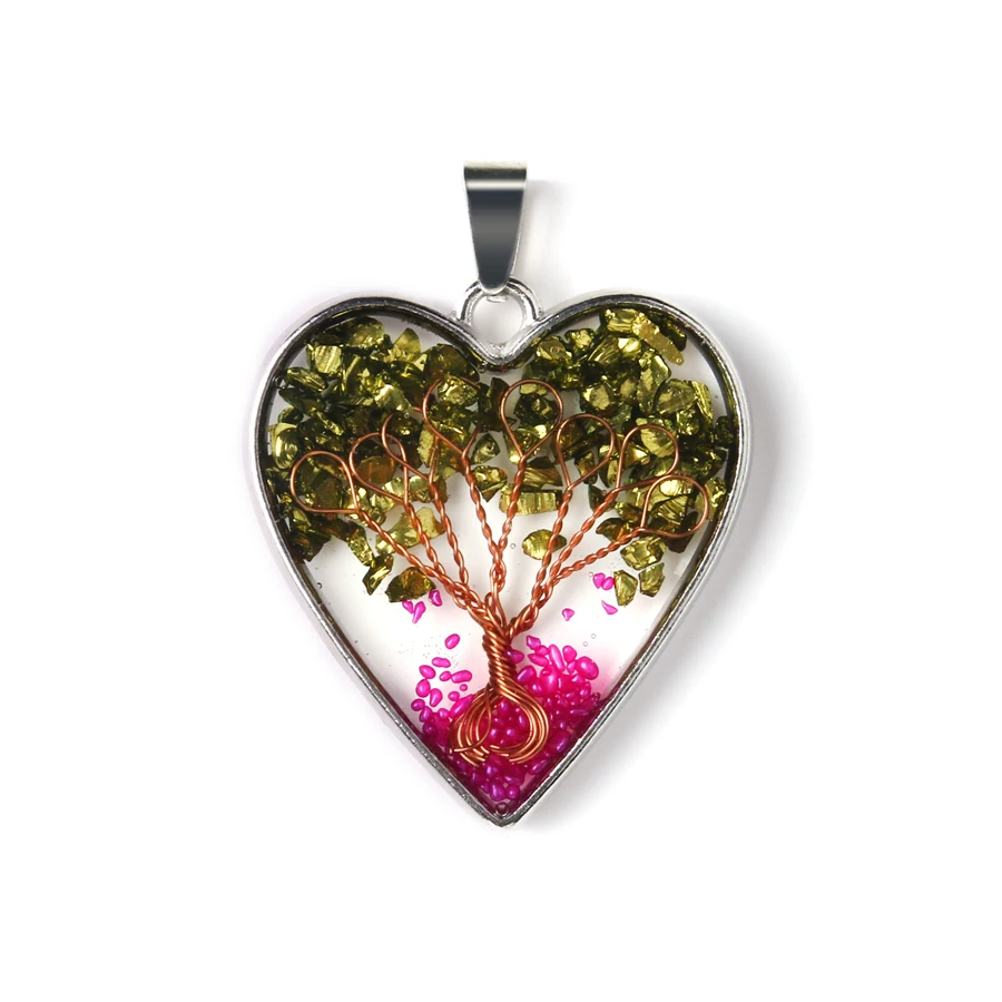 wholesale natural stone heart pendant necklace for women gemstone jewelry amethyst lapis lazuli heart crystal pendant