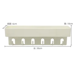 Bathroom Accessories Wall Hole-free Porch 6 Hook Plastic Storage Organizer Rack Kitchen Storage Rack
