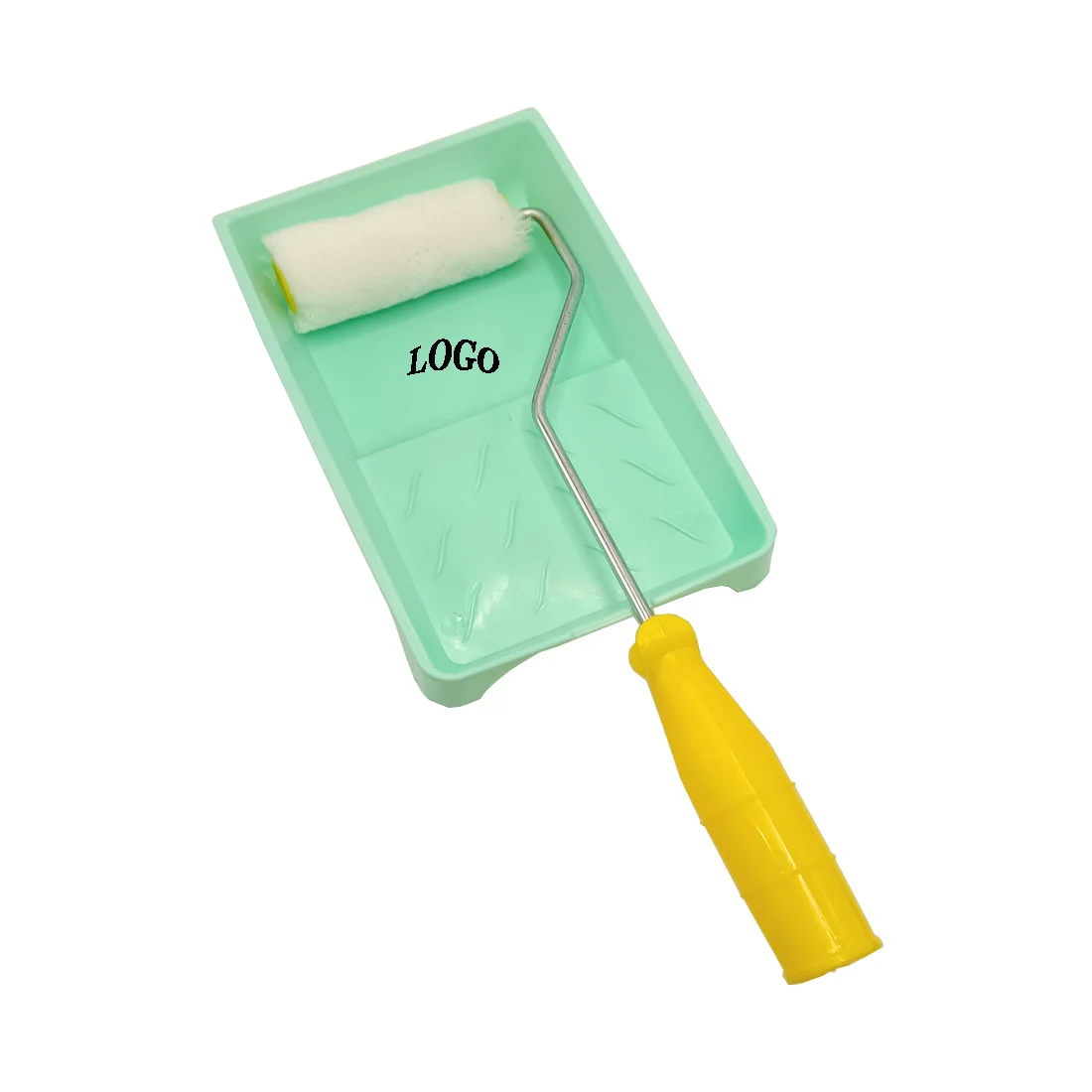 High Quality Cheap Stable Green Color Plastic Oil Paint Tray Durable Recyclable MINI Roller Plastic Painting Brush Tray