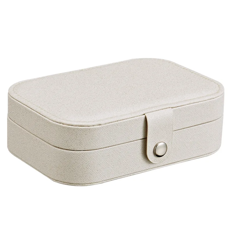 
Low MOQ Wholesale Necklace Accessories Travel Storage Organizer PU Leather Jewelry Box 