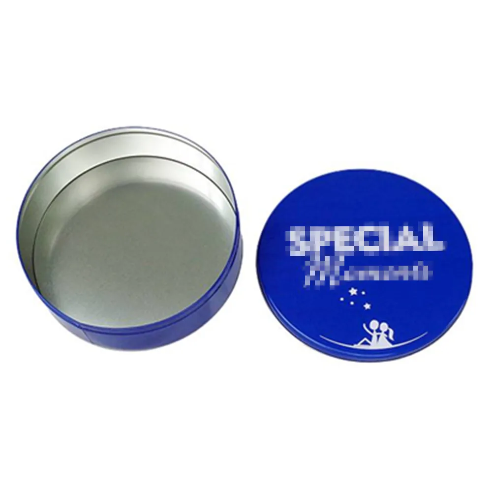 Custom Printed Iron Large Embossed Packaging Metal Round Box Cake Tin Can For Cake With Lid