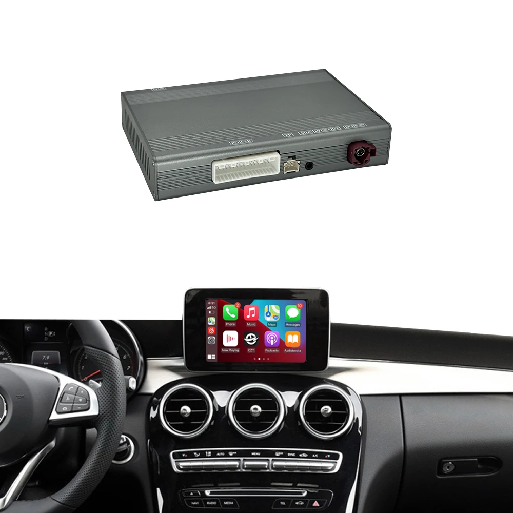 CZT-AUTO Wireless CarPlay Android Auto For Mercedes Benz C NTG 5.0 2015-2018 With Mirror Link Plug And Play Radio