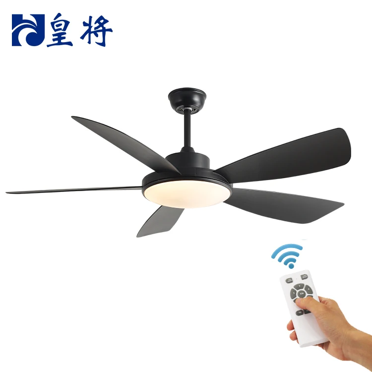New Product Pure Copper Motor ABS 5 Blades Remote Control Modern Led Ceiling Fan With Light