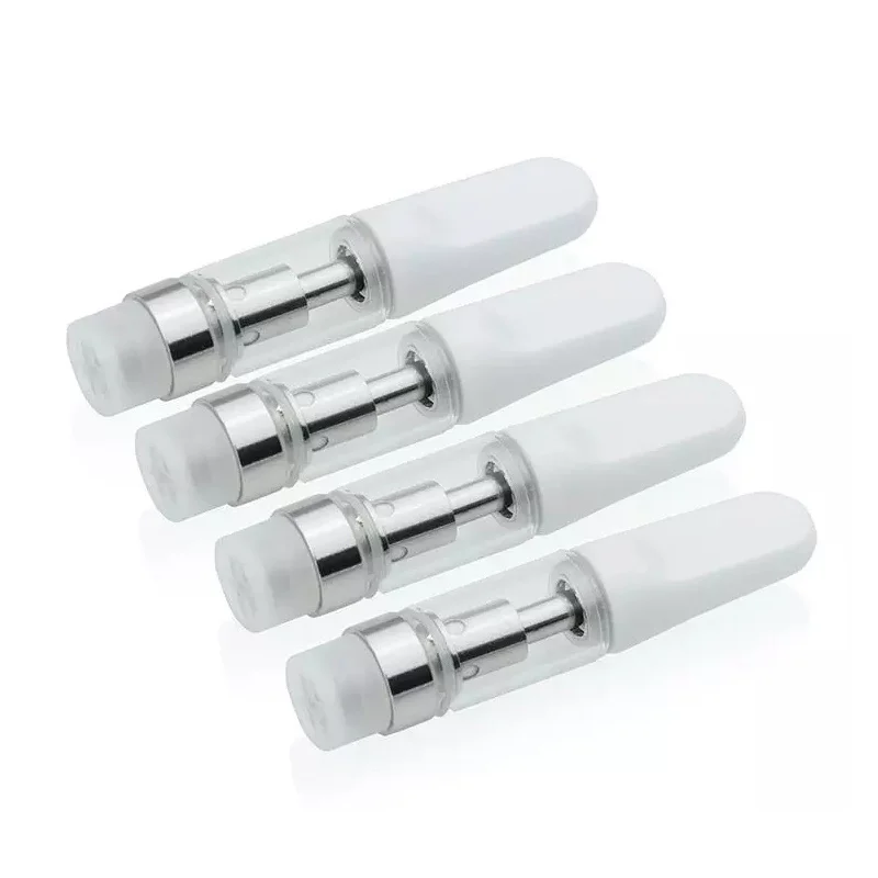 wholesale glass cbd tank stainless steel vape cartridge 0.5ml 1ml