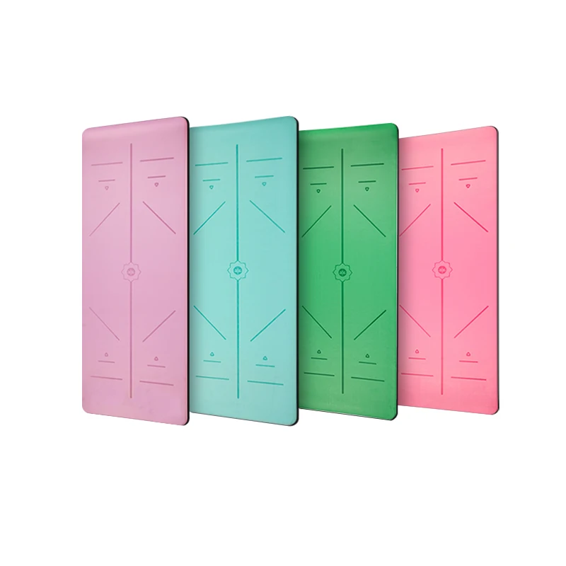 Wholesale eco friendly custom print logo natural rubber yogamat organic non slip natural rubber pu yoga mat