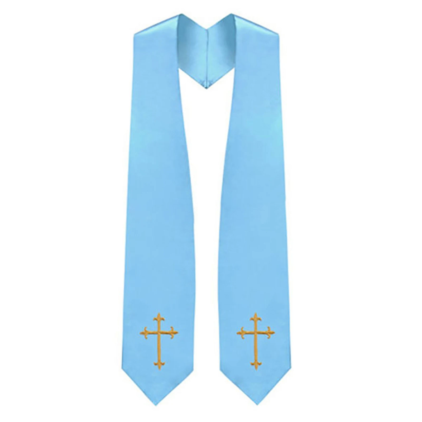 Wholesale Plain Graduation Honor Stole Unisex Sash Shiny Satin Classic Color Stoles for Graduation