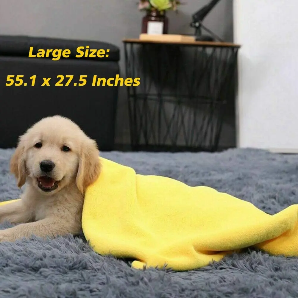 Hot Sale Dog Cat Big Towel Super Absorbent Quick Drying Dog Bath Cleaning Towel Microfiber Pet Towel