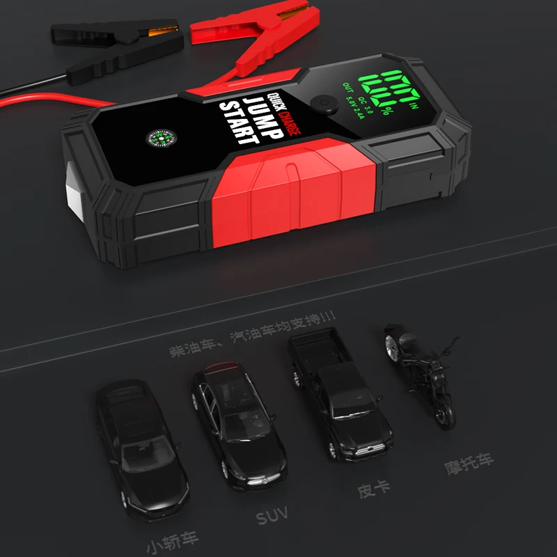 Amanzon hot sale High Quality handheld Jump Start 12V 15000mAh portable Car Jump Starter