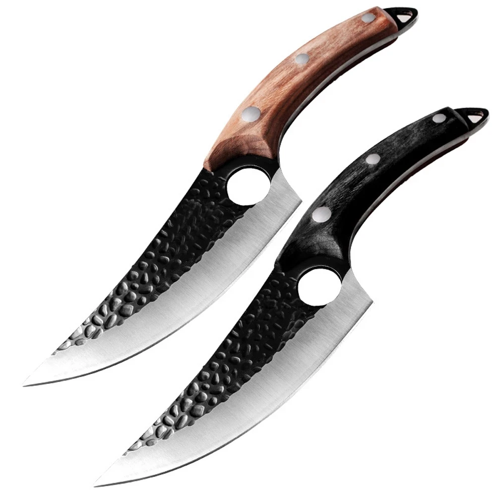 Stainless Steel Kitchen Boning Knife Handmade Fishing Knife Meat Cleaver Outdoor Cooking Cutter Butcher knife Cutter