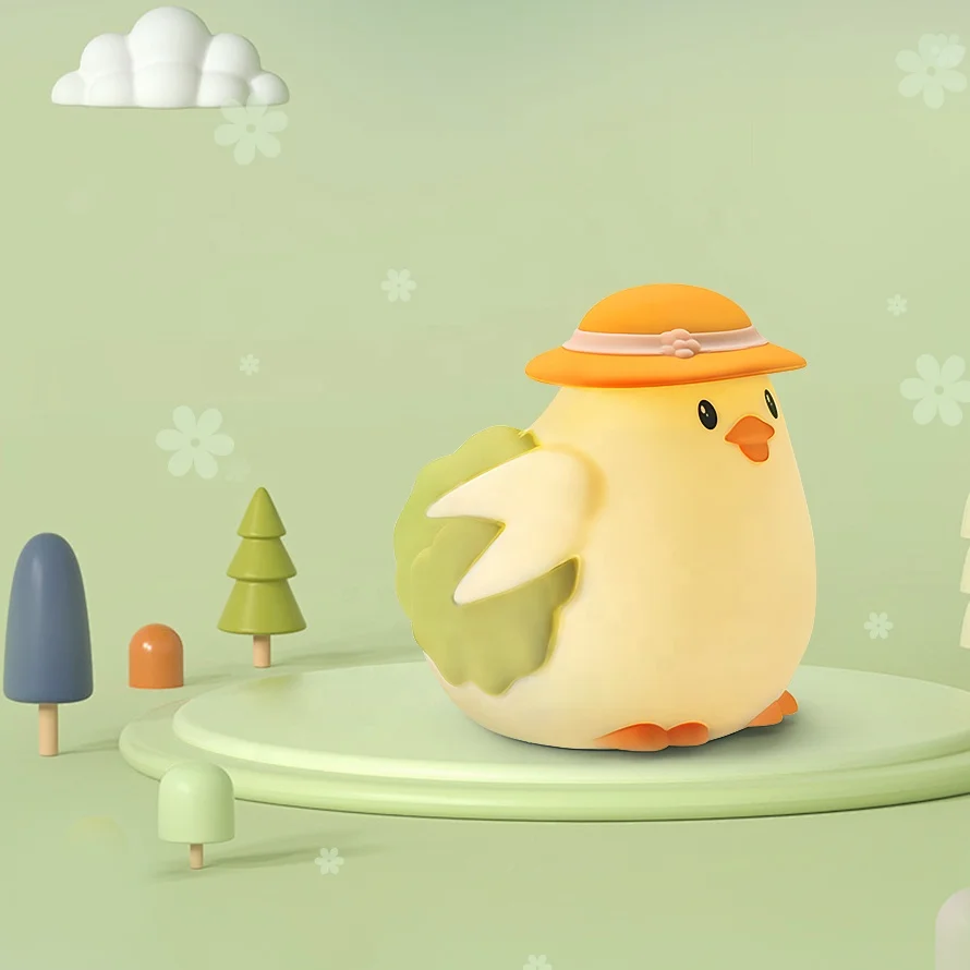 Creative Animal-Shaped LED Night Light for Bedroom and Hotel Tap Light with Warm White Color Battery Operated 5V Input