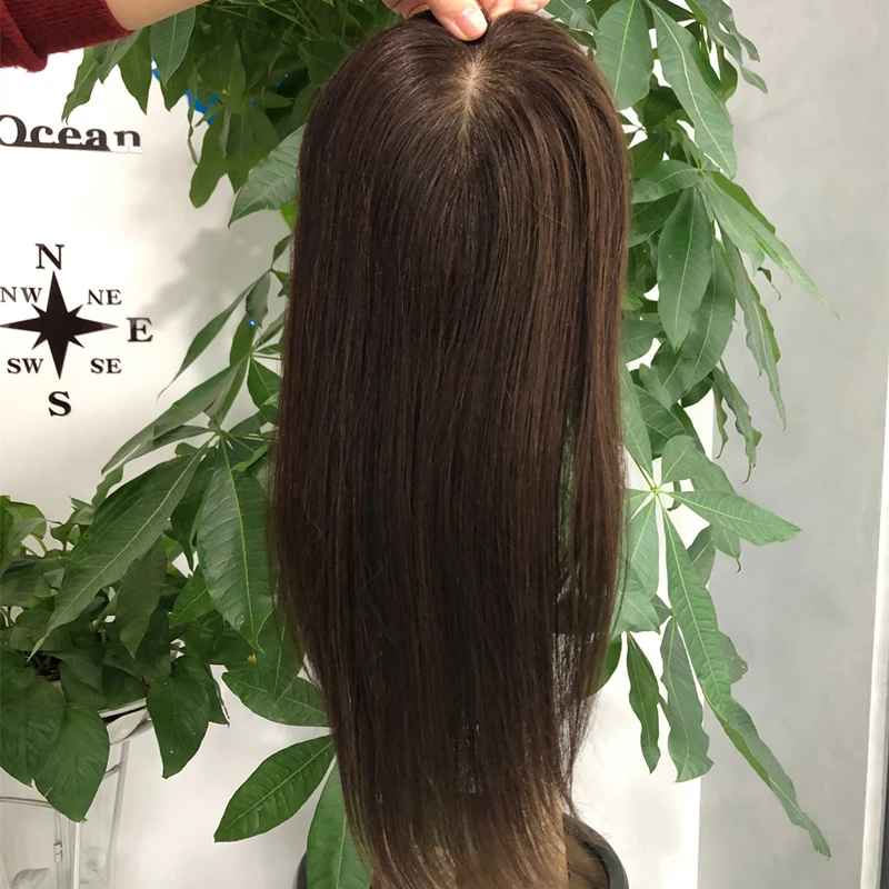 2022 Popular Fast Shipping Wholesale 100% Real Virgin Brazilian Human Hair Topper For Women Hair Toupees 8*12cm
