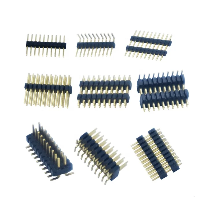 1.0 Pitch Single Double Row 180 90 Degree SMT 1-50 Pin Male Pin Header Connector