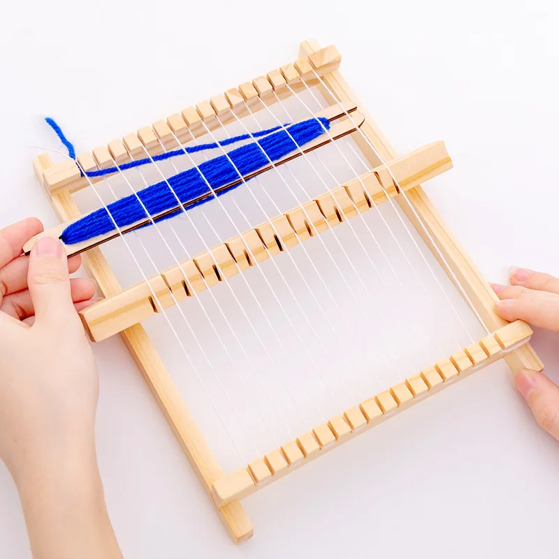 New Creative Mini Wooden Weaving Machine Handmade Knitting Loom Wooden Weaving Knitting Loom Toy