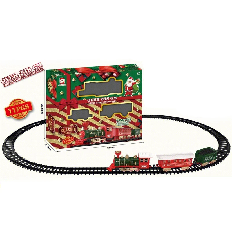 Children Play Set 11PCS Battery Operated Rail Train Track Toys With Sound