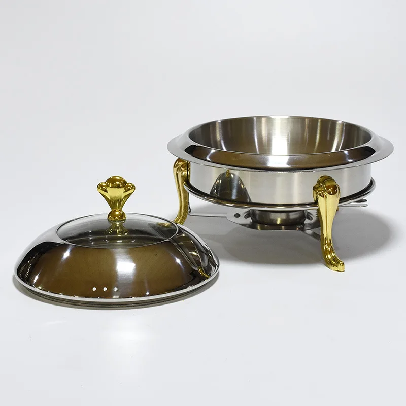 New Hotel Buffet Chafe Set Catering Equipment 18/20/22/24/26/28cm Stainless Steel Food Warmers