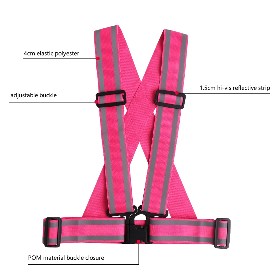 Unisex Customizable Printing Cross-border Hot Sell Reflective Night Running Gear High Visibility Safety Vest Set