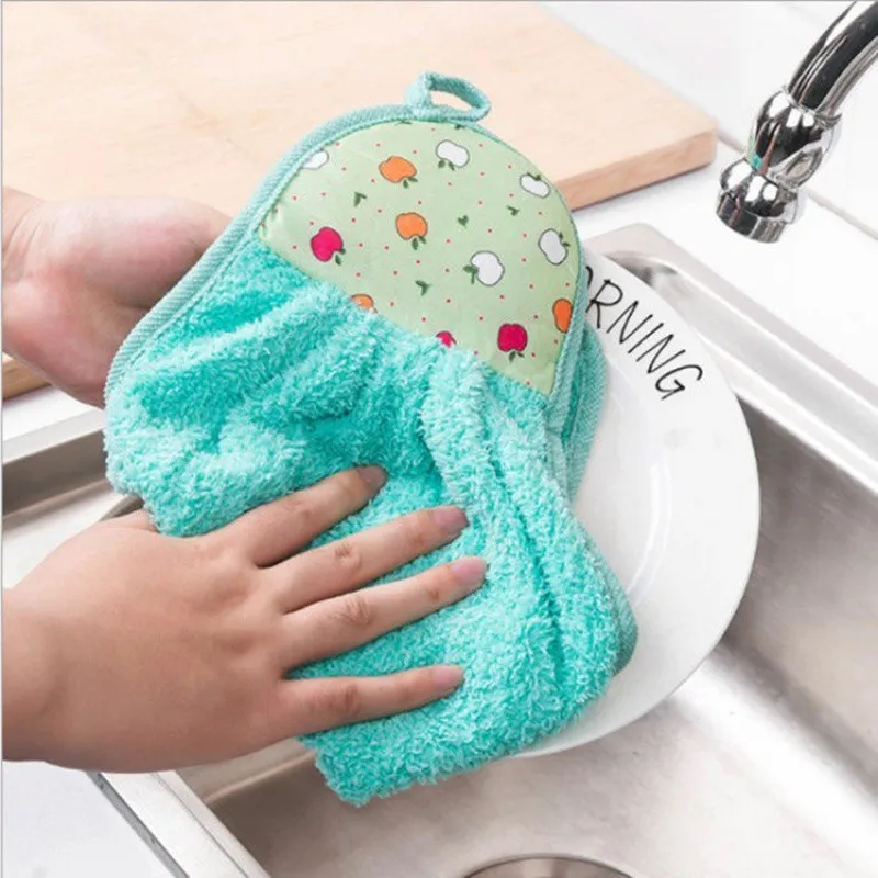 Hot Sale Hanging Kitchen Towel Quickly-dry Lovely Hand Towel With Ties