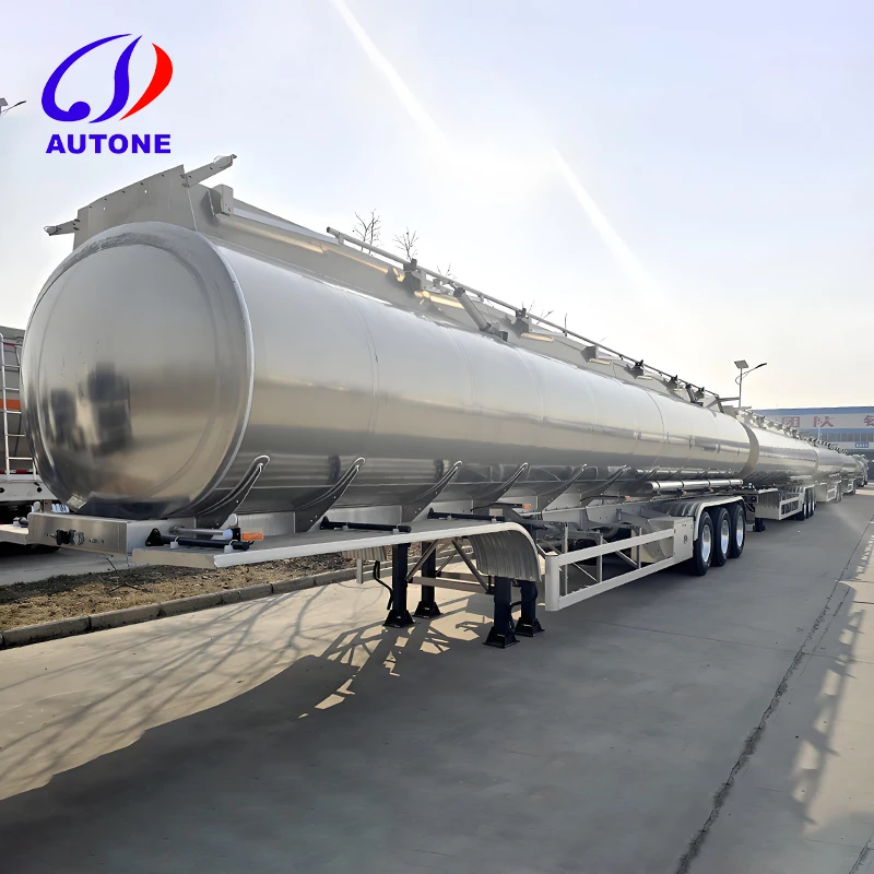 45000 Liter 50000 Liters 3/4 Axles Aluminum 3 Axle Palm Oil Fuel Tank Truck Semi Trailer