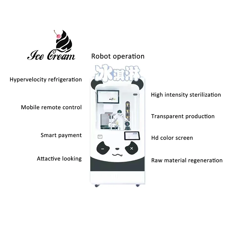 LPMIE Advanced 24 hours Robot Ice Cream Vending Machine Intelligent Robot Vending Machine for Park Shopping Mall Resort