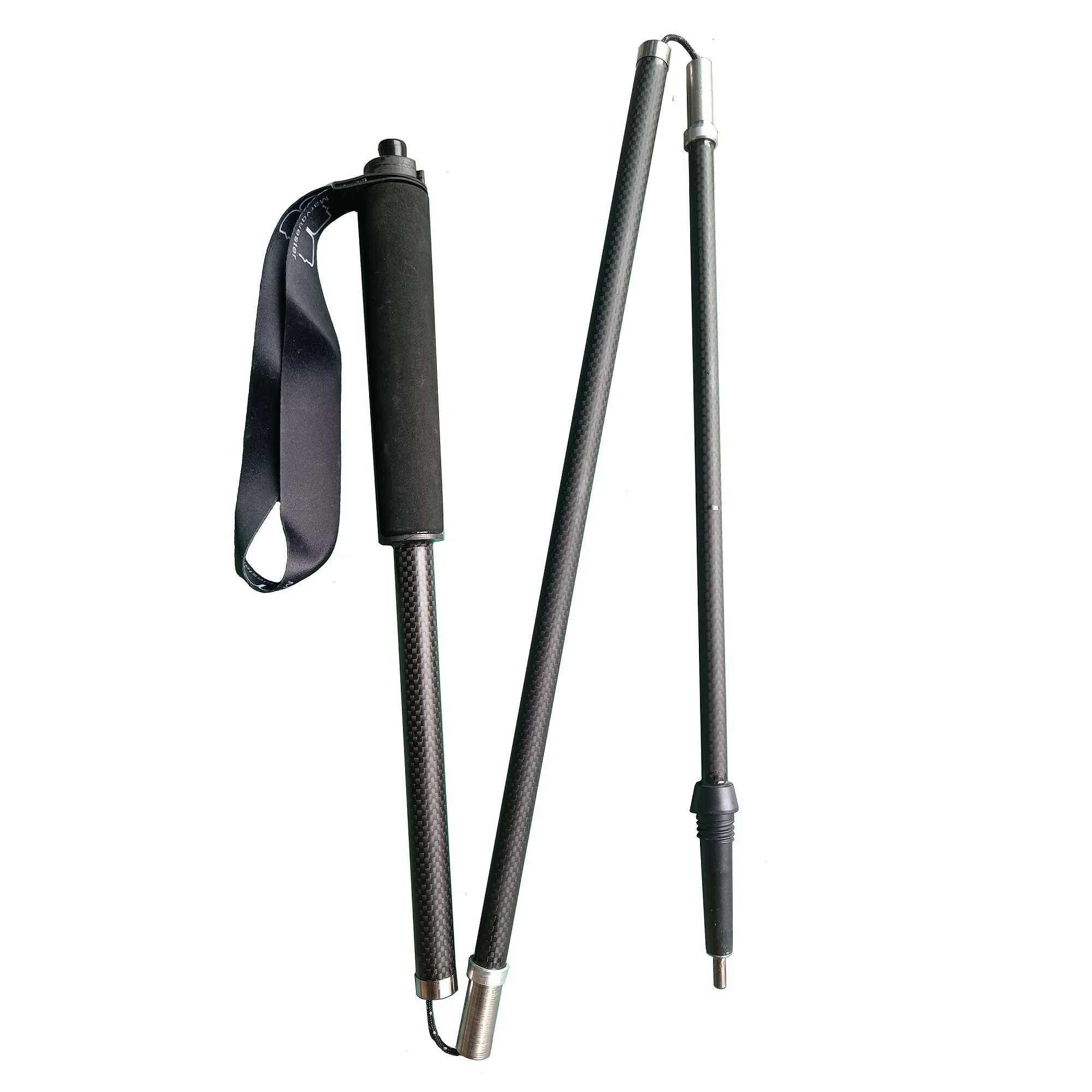 120g Unltralight Carbon Fiber Titanium Trekking Pole Pull String Rope Locking Pole Walking Hiking Stick Trail Running Pole