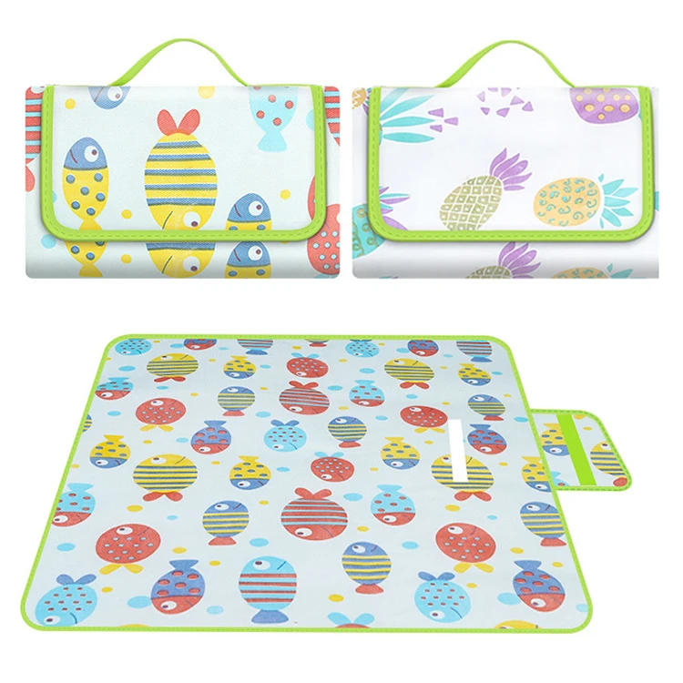 Large Picnic Blanket Waterproof Large Outdoor Folding Hexagonal Weighted Picnic Blanket Waterproof