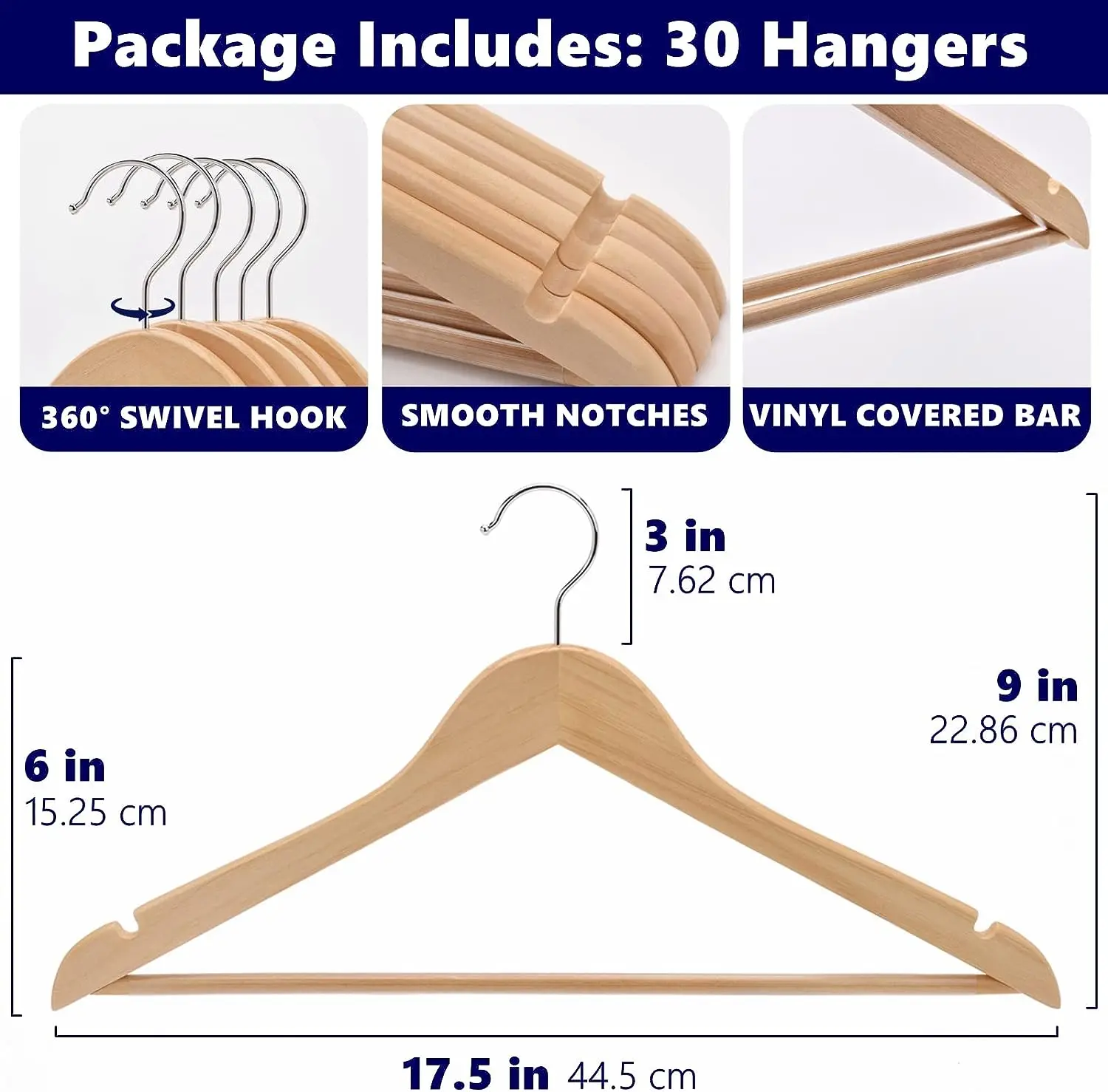 White Wooden Hanger Gold Hook Custom Luxury Brand Natural Wood Hanger Wooden Hanger 100 Pack