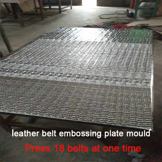Cheap price Crocodile Patterns leather embossing plate leather belt making machine