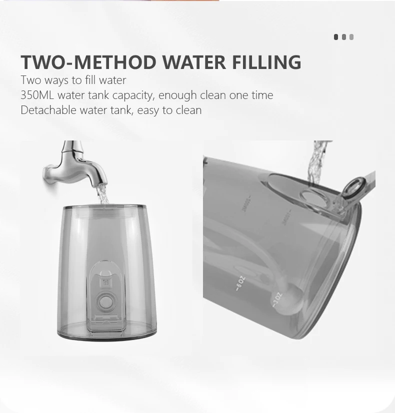 5 Working Modes Portable Oral Water Jet Flosser Electronic Oral Irrigator USB Rechargeable Water Floss