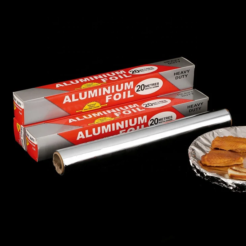 Factory Wholesale 5m 10m Aluminum Foil Roll Aluminum Foil Paper Household Kitchen Use 8011 Aluminum Foil Roll Paper