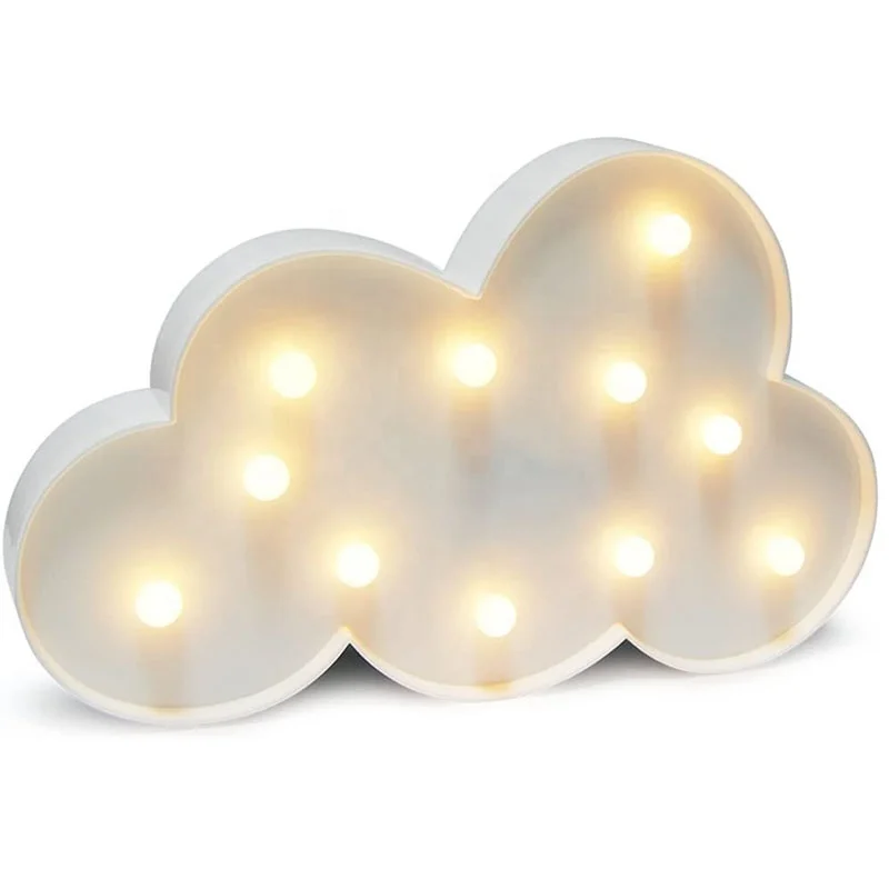 Birthday gifts 3D Marquee light LED Cloud Shaped Unique Table LED Lamp Love Baby Nurse Night Light