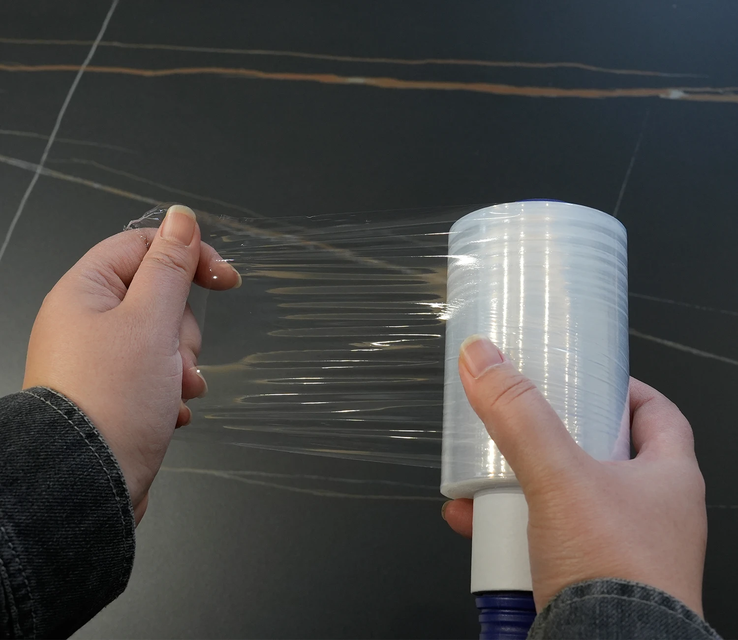 High Quality Plastic Mini Extend Core Handheld LLDPE Stretch Film Hand Use Handle