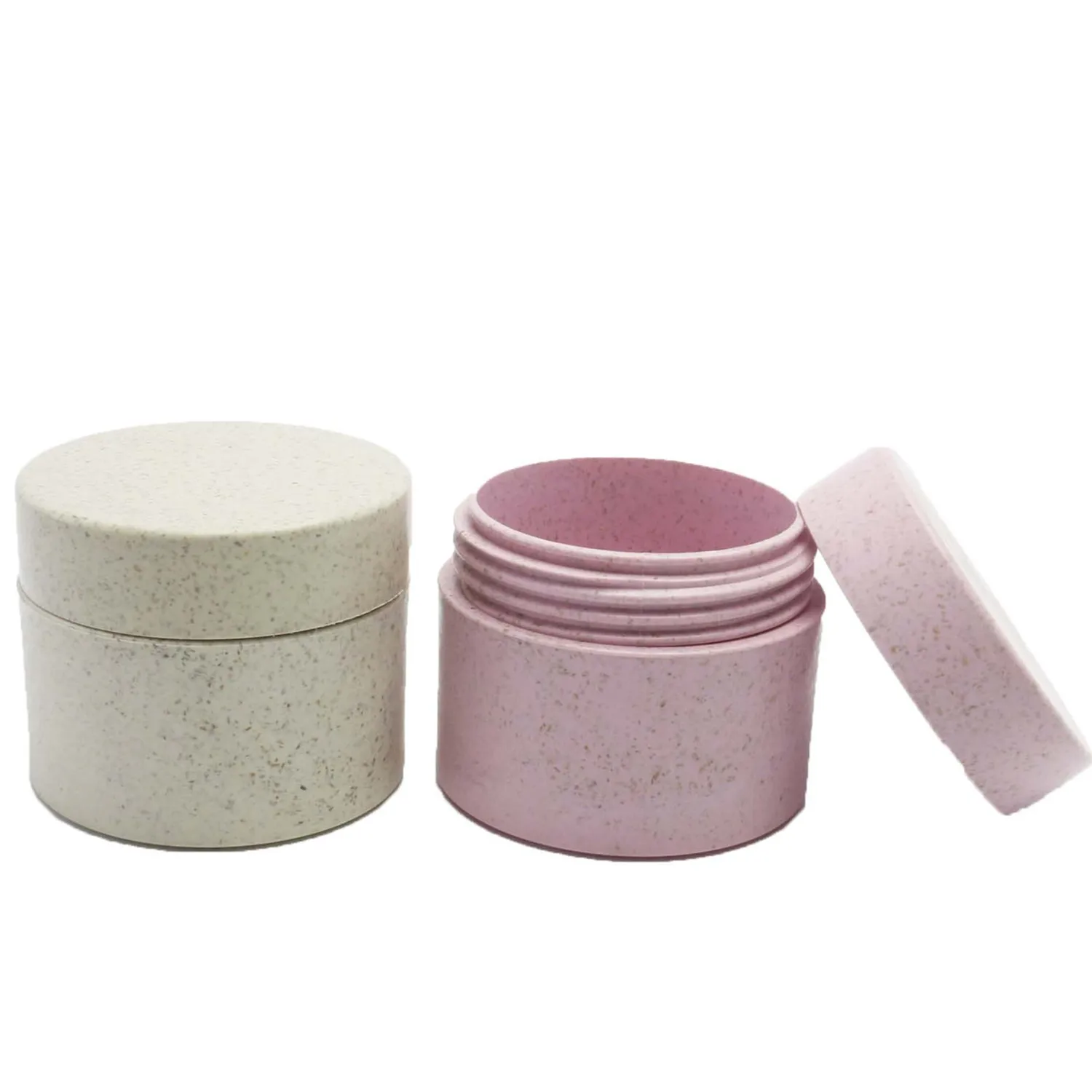 15g 30g 50g 100g 250g compostable container biodegradable wheat straw jar PLA plastic cosmetic jar PLA-63AN