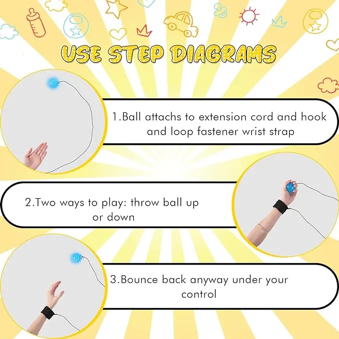 Newest Light Up Wrist Balls Summer Beach Elastic String Flashing Wristband Toys LED Party Wrist Balls for Kids Adults Gifts