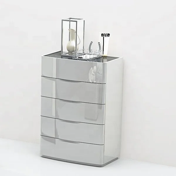 NOVA Modern Bedroom Series King And Queen Size Platform Contemporary Bed Modern Lacquer Finish Bedroom Set With Sleek Design