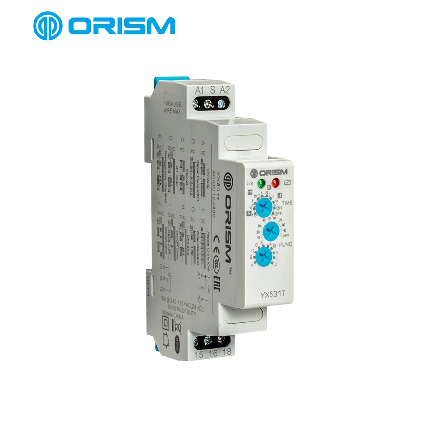 
Factory Direct YX531T AC/DC12-240V Time Relay Electronics SPDT Timer Time Delay Relay Function 