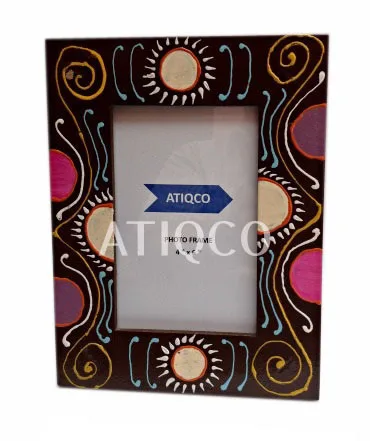 Blue Rajasthani Style Wooden Photo Frame Hand Painted Indian Design | Return Gift Picture Frames