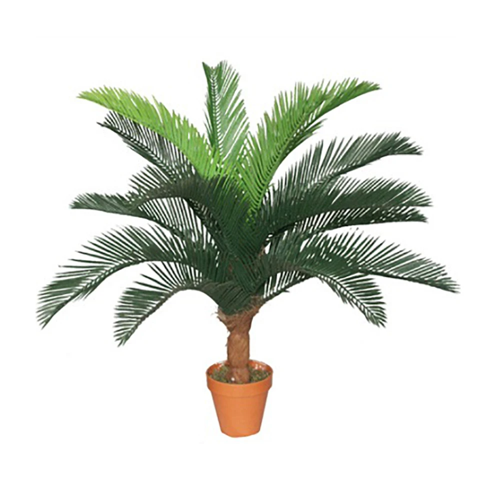 Factory Cheap Price Fake Cycas Revoluta Albero Foglie Faux Cycad Indoor Houseplant Artificial Sago Palm Trees For Outdoor Decor