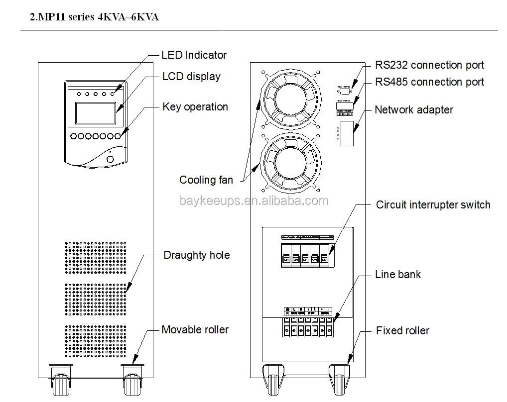 Single Phase Online UPS uninterrupted power supply low frequency intelligent ups backup power 10kva20kva15kva IGBT inverter