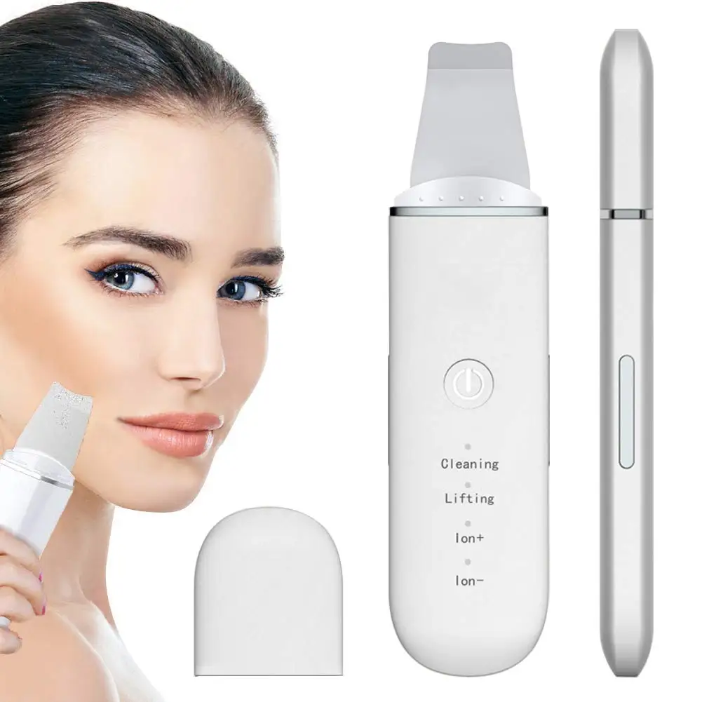 Portable Electric Facial Cleaner Skin Peeling Machine Professional Sonic Face Cleaning Spatula Ultrasonic Skin Scrubber