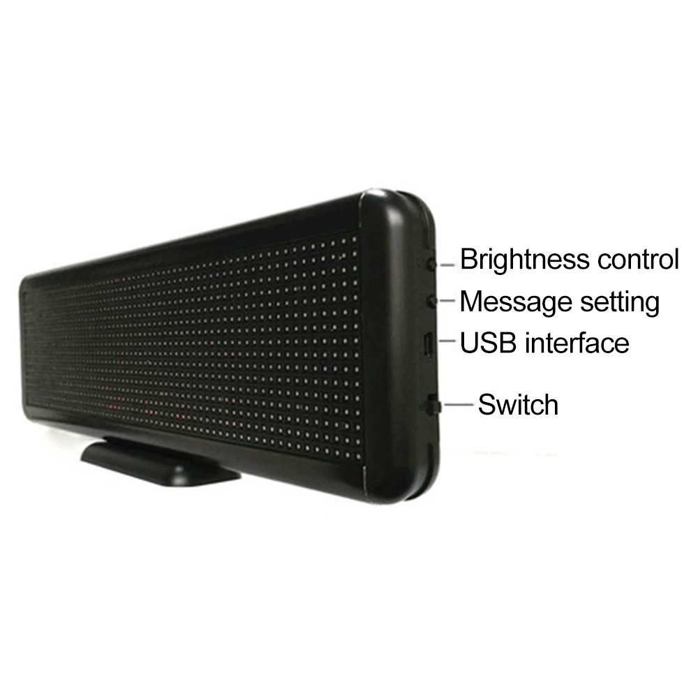 Smart App Programmable Hd Pixels Diy 4-Word P4.75-16X64 Rgb Conference Table Car Led Full-Color Display Oem Factory Wholesale