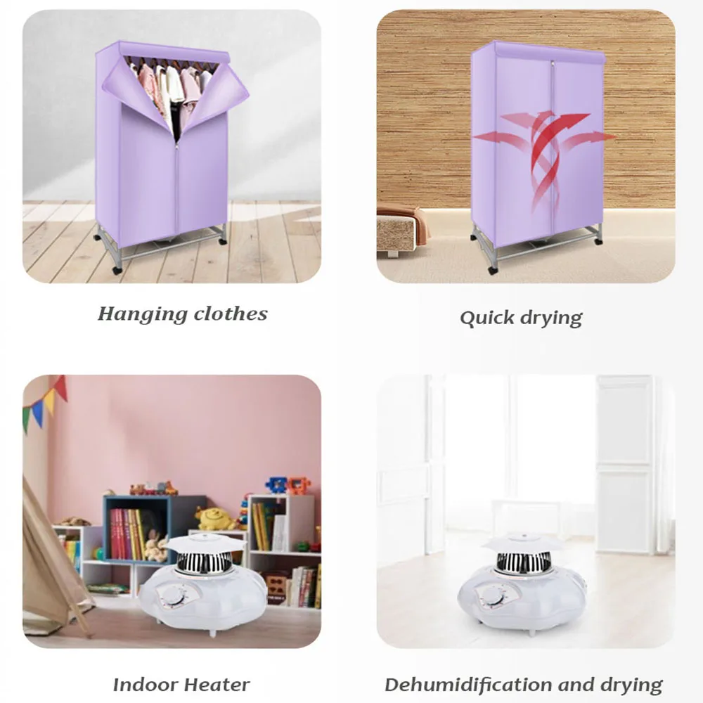 home travel foldable uv heater iron steam clothes care portable mini electric automatic closet clothes dryer machine