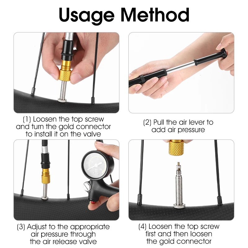 Западный велосипедный 300 PSI вилочный насос высокого давления с манометром портативный Удлинительный шланг ручной воздушный велосипедные аксессуары