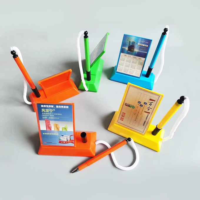 Gift Table Desk Ball Pen Bank Pen Counter Holder Desk Table Calendar with Pen