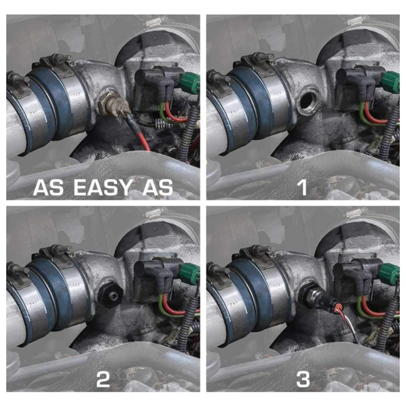 Intake Manifold Plug Sensor M22 x 1.5 - 1/8 NPT Thread Adapter for Ford F250 F350 F450 7.3L 1999.5-2002