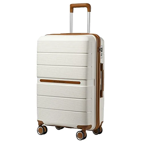 custom polypropylene travel 28inch lightweight suitcase smart luggage with 360 degree wheel spinner